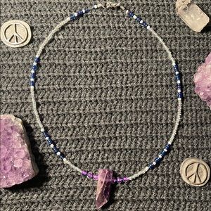 New Authentic Amethyst Crystal Choker